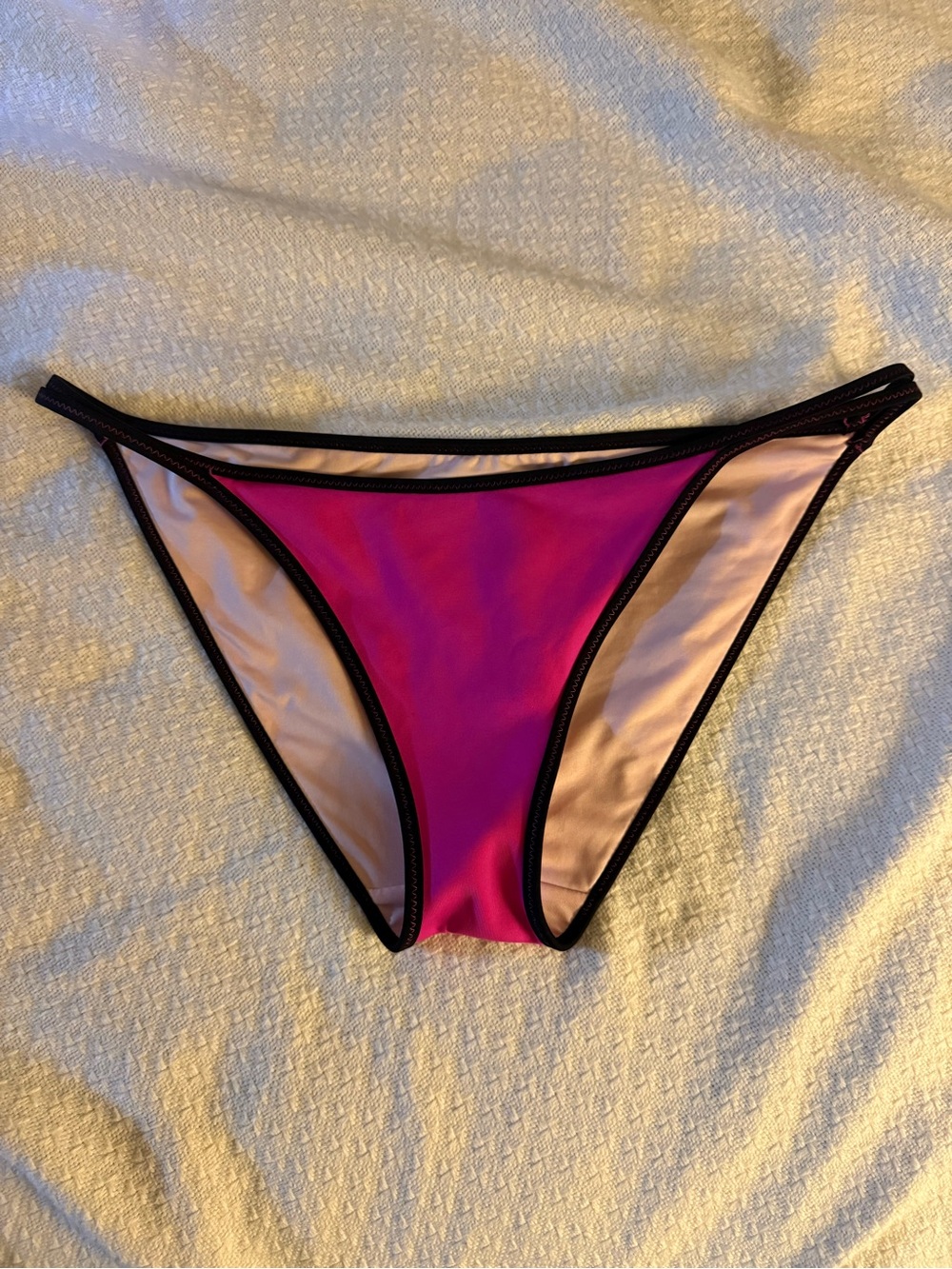 Victoria's Secret Pink and Black Bikini Bottom